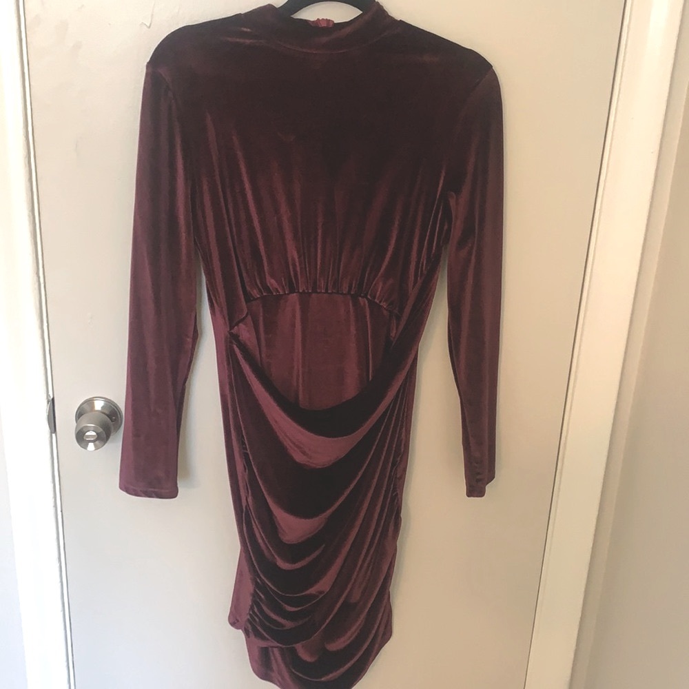 Missguided Velvet Drape Dress